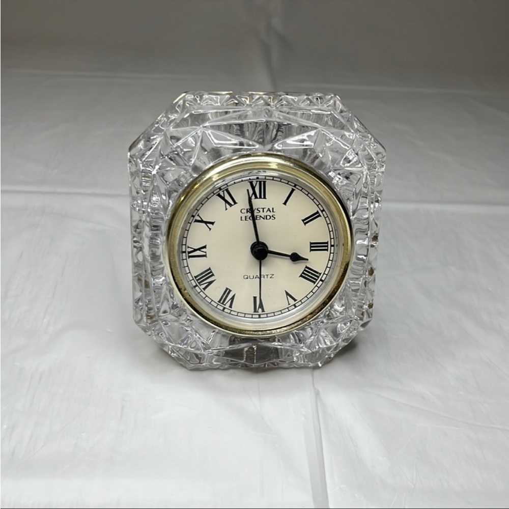 Vintage Crystal Legends Roman Numeral Clock
